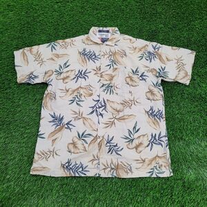 Vintage Chaps Ralph-Lauren Button Shirt Medium 22x28 Beige